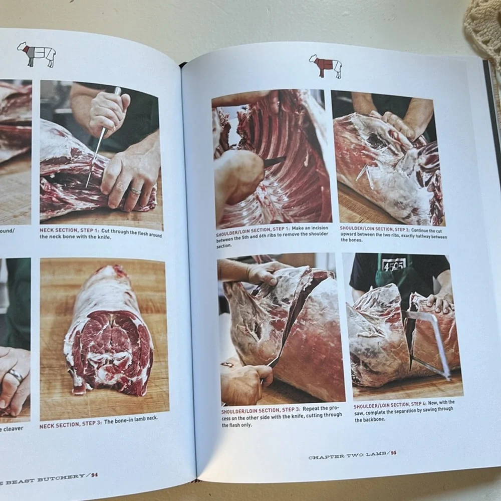 New! Bundle/2 Books BUTCHERING (Beef) Danforth SC & WHOLE BEAST BUTCHERY Farr HC